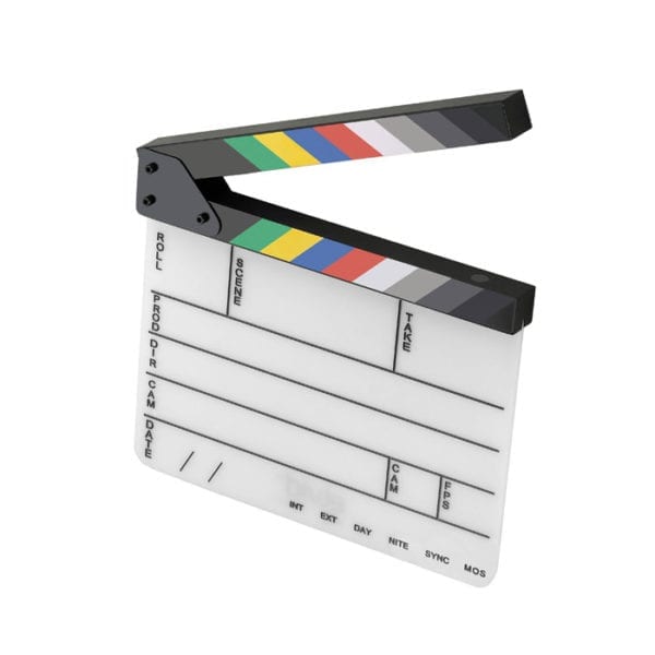 Elvid 9-Section Acrylic Production Slate with Color Clapper Sticks