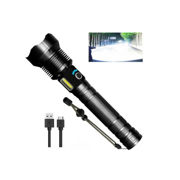 LED Rechargeable Tactical Laser Flashlight 90000 High Lumens