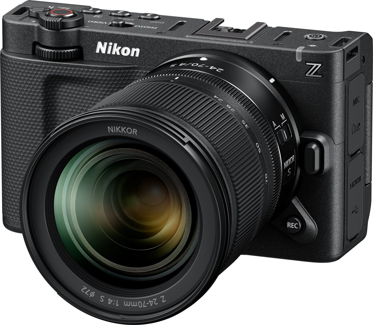 Nikon ZR with NIKKOR Z 24-70mm f/4 S Nikon ZR 6K cinema camera with NIKKOR Z 24-70mm f/4 S lens – rental, MediaVision Mauritius